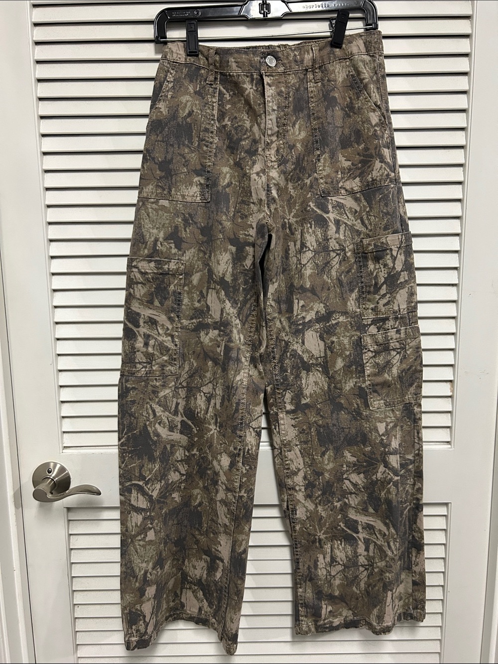 No Boundaries Viral Camo Wide Leg Cargo Pants